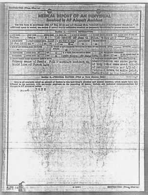 Thumbnail for Service Records > Report of Aircraft Accident, Louis M Walton