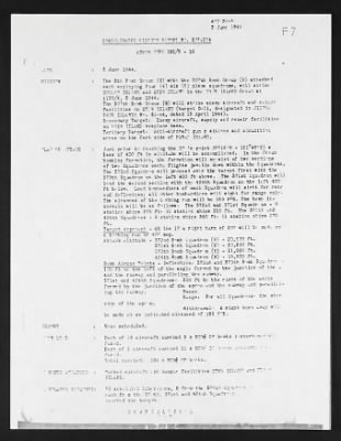 Thumbnail for Mission Reports > Consolidated Mission Report, Headquarters, 3 Jun 1944