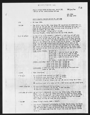 Thumbnail for Mission Reports > 22 Jun 1944, Consolidated Mission Report, Headquarters