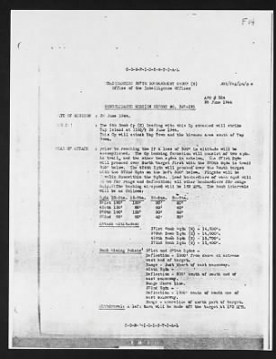 Thumbnail for Mission Reports > Consolidated Mission Report, Headquarters, 28 Jun 1944