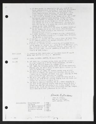 Thumbnail for Mission Reports > Consolidated Mission Report, Headquarters, 28 Aug 1944