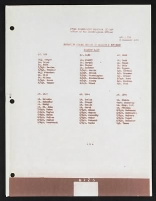 Thumbnail for Unit Records > 5 Dec 1944, Narrative Combat Report, 372nd Bomb Squad