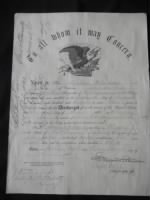 Thumbnail for Abraham B Lukens, US Civil War discharge, p.1.JPG