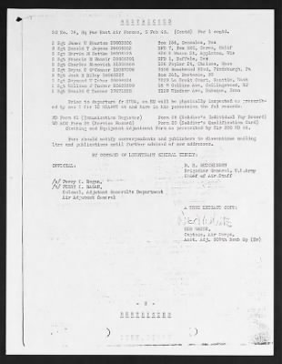 Thumbnail for Unit Records > 5 Feb 1945, Special Orders, Headquarters