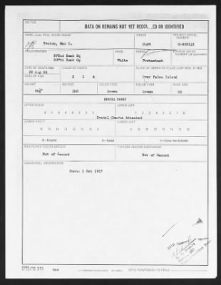 Thumbnail for Service Records > Adjustment of Records, Group Burial