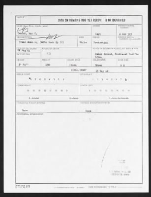 Thumbnail for Service Records > Adjustment of Records, Group Burial