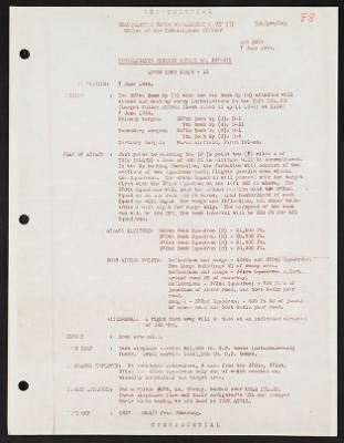 Thumbnail for Mission Reports > Consolidated Mission Report, Headquarters, 7 Jun 1944