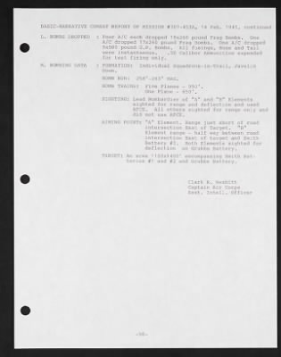 Thumbnail for Mission Reports > 14 Feb 1945, Narrative Combat Report, 372nd Bomb Squad