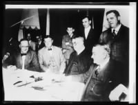 Louis Comiskey son of Chicago club tossing coin to decide opening of World Series, 1919.jpg