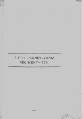 Volume III > Fifth Pennsylvania Regiment-1779.