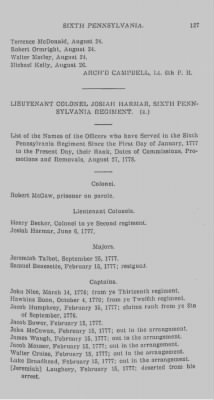 Volume III > Continental Line. Sixth Pennsylvania. Jan. 1, 1777-Jan. 1, 1783.