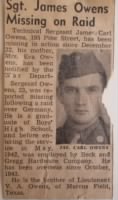 Thumbnail for Sgt James C Owens Missing on Raid_Newspaper clipping.jpg