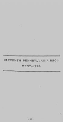 Thumbnail for Volume III > Continental Line. Eleventh Pennsylvania. October 25, 1776-July 1, 1778.