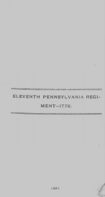 Thumbnail for Volume III > Continental Line. Eleventh Pennsylvania. October 25, 1776-July 1, 1778.