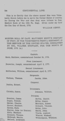 Volume III > Continental Line. Thirteenth Pennsylvania. November 12, 1777-July 1, 1778.