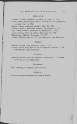 Volume III > Additional Regiment. Col. Thomas Hartley's. Jan. 11, 1777-Jan. 13, 1779.