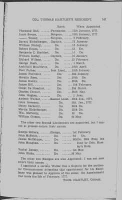 Volume III > Additional Regiment. Col. Thomas Hartley's. Jan. 11, 1777-Jan. 13, 1779.