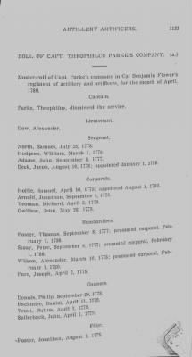 Thumbnail for Volume III > Continental Line. Artillery Artificers. 1777-1783.