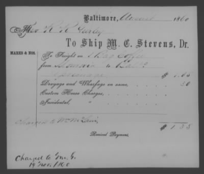 Thumbnail for Accounts and Receipts > 1860-1864