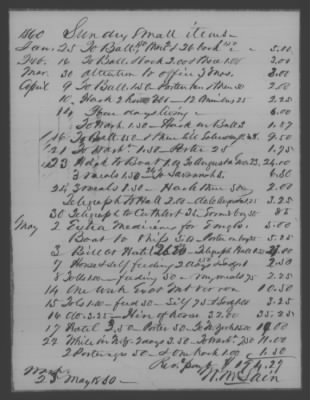 Thumbnail for Accounts and Receipts > 1860-1864