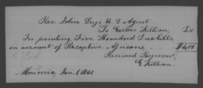 Thumbnail for Accounts and Receipts > 1860-1864