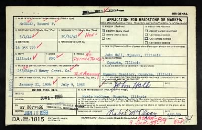 Howard F > McOlgan, Howard F (1906)