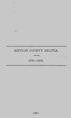 Thumbnail for Volume V > Mifflin County Militia. 1790-1800.