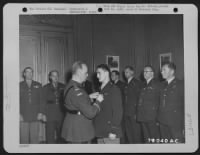 General Wladyslaw Sikorski Of The Polish Army Presents The Polish Cross Of Gallantry To Capt. Francis S. Gabreski Of Oil City, Penn.  Capt. Gabreski, An American Officer Of Polish Descent, Served Part Of The Time With The Polish Air Force.  London, Englan - Page 1