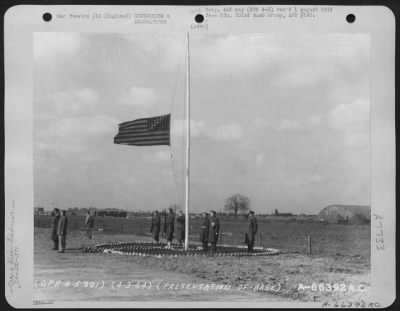 Thumbnail for Dedications > On 4 March 1944, A Former R.A.F. Base Was Presented To The Aaf, And Occupied By The 391St Bomb Group, England.