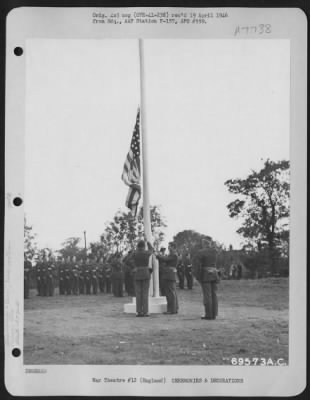 Thumbnail for Dedications > Up Goes The Stars And Stripes As The 353Rd Fighter Group Takes Over The Former Raf Base At Station F-366 In England.  September 1943.