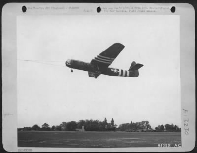 Thumbnail for General > Close up view of the British Horsa Glider with American marking as it is being used in the Second Front by 9th Air force Troop Carrier Command.