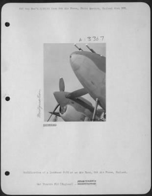 Thumbnail for General > Modification of a Lockheed P-38 at an Air Base, 8th Air force, England.