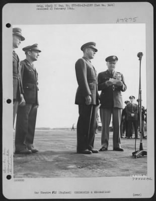 Thumbnail for Miscellaneous > Major General Ira C. Eaker Addressing The Crew Of The Boeing B-17 "Flying Fortress" "Memphis Belle" Before It Left For America.  Bovington, England.  June 1943.