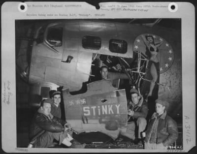 Thumbnail for General > Repairs Being Made On A Boeing B-17 'Stinky'.  England.