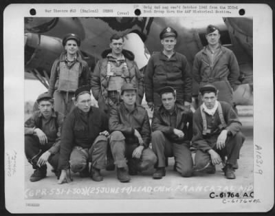 Thumbnail for General > Lead Crew On Bombing Mission To Toulouse Francazal Airdrome, Toulouse, France, Beside A Boeing B-17