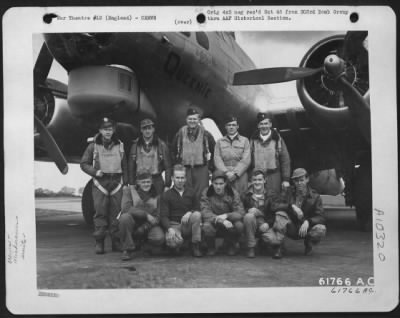 Thumbnail for General > Lead Crew On Bombing Mission To Hertogenbosch, Holland, Beside The Boeing B-17 "Flying Fortress" 'Queenie'.  England, 17 Sept. 44.  303Rd Bomb Group.