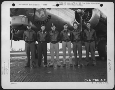 Thumbnail for General > Lt. Cureton And Crew Of The 303Rd Bomb Group, Beside The Boeing B-17 "Flying Fortress" "Miss Lace". England, 14 Oct. 1944.