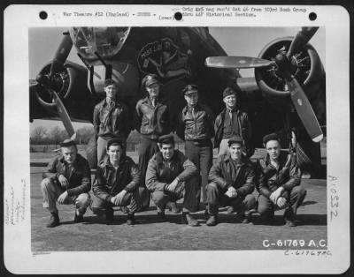 Thumbnail for General > Lt. A.E. Earhart And Crew Of The 360Th Bomb Squadron, 303Rd Bomb Group, Beside The Boeing B-17 "Flying Fortress" "Miss Liberty".  England, 8 April 1944.