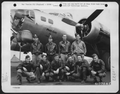 Thumbnail for General > Lt. D.D. Stark And Crew Of The 360Th Bomb Squadron, 303Rd Bomb Group, Beside The Boeing B-17 "Flying Fortress" 'Mary-Cary'.  England, 8 June 1944.