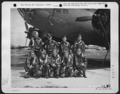 Thumbnail for General > Lt. Campbell And Crew Of The 359Th Bomb Squadron, 303Rd Bomb Group, Beside The Boeing B-17 "Flying Fortress" 'The Old Squaw'.  England, 17 July 1943.