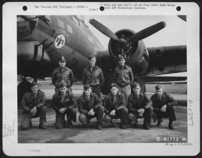 Thumbnail for General > Lt. Meier And Crew Of The 359Th Bomb Squadron, 303Rd Bomb Group, Beside The Boeing B-17 "Flying Fortress" "Thunder Bird".  England, 6 May 1944.