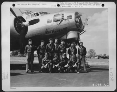 Thumbnail for General > Lt. Denham And Crew Of The 452Nd Bomb Group, Beside The Boeing B-17 "Flying Fortress" 'Big Noise Ii'.  England, 27 May 1944.