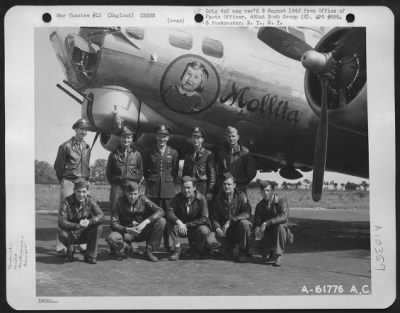 General > Colonel Odom And Crew Of The 452Nd Bomb Group, Beside The Boeing B-17 "Flying Fortress" 'Mollita'.  England, 3 July 1944.