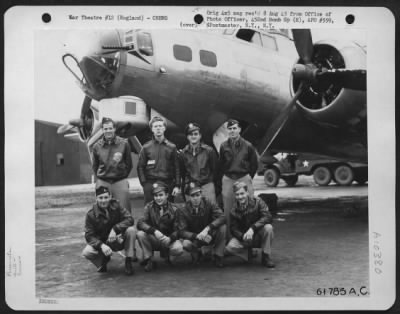 Thumbnail for General > Lt. Minardi And Crew Of The 452Nd Bomb Group Beside A Boeing B-17 "Flying Fortress".  England, 1 October 1944.