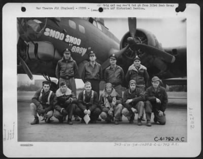 Thumbnail for General > Lt. C.M. Hall And Crew Of The 358Th Bomb Squadron, 303Rd Bomb Group, Beside The Boeing B-17 "Flying Fortress"  "Vicious Virgin".  England, 7 April 1944.