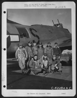 Thumbnail for General > Lt. V. Robinson And Crew Of The 860Th Bomb Sq. 493Rd Bomb Group, 8Th Air Force, In Front Of Boeing B-17 "Flying Fortress".  England, 11 November 1944.