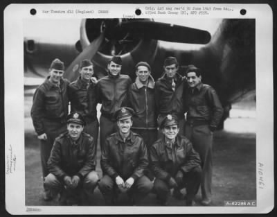 Thumbnail for General > Lt. Abraham And Crew Of The 493Rd Bomb Group, 8Th Air Force, In Front Of Boeing B-17 Flying Fortress.  20 November 1944, England.