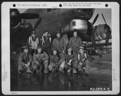 Thumbnail for General > Lt. Thom And Crew Of The 493Rd Bomb Group, 8Th Air Force, Beside The Boeing B-17 Flying Fortress.  26 Dec. 1944, England.