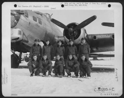 Thumbnail for General > Lt. A. Beane And Crew Of The 493Rd Bomb Group, 8Th Air Force, In Front Of A Boeing B-17 "Flying Fortress".  9 Jan. 1945, England.