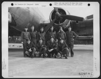 Thumbnail for General > Lt. E.B. Miller And Crew Of The 493Rd Bomb Group, 8Th Air Force In Front Of A Boeing B-17 "Flying Fortress".  England, 26 February 1945.